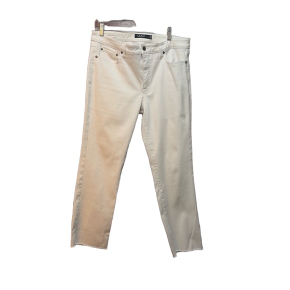 Lauren Ralph Lauren Denim - Lauren Ralph Lauren Black Tag Women’s White Straight Leg Jeans Pants Size 12